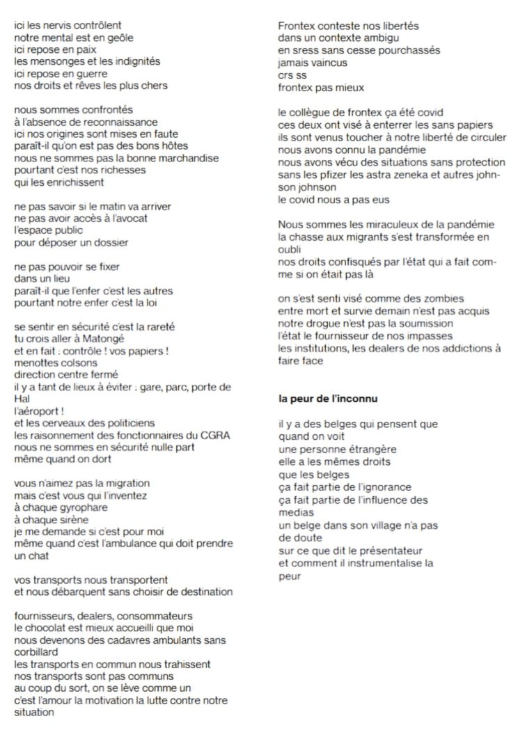 texte VSP voix des sans-papiers